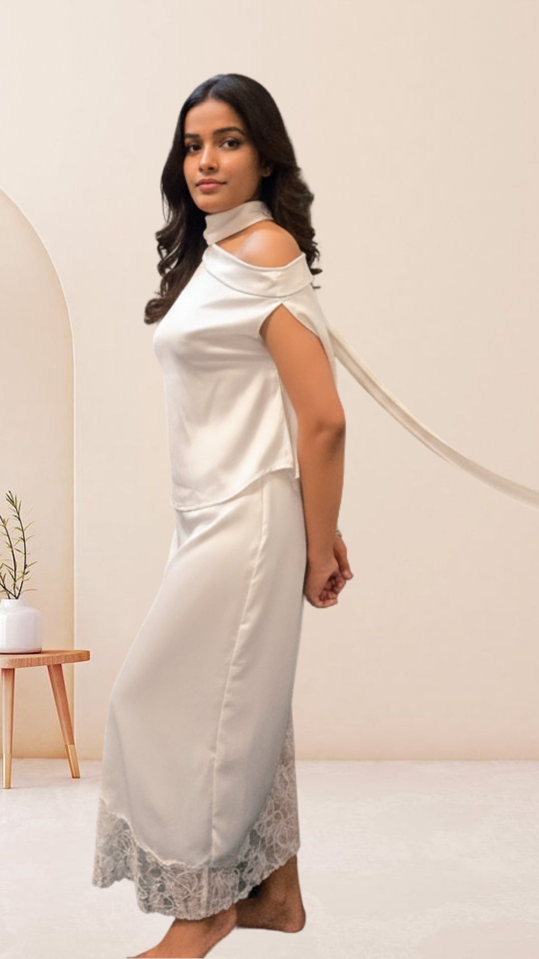 Ivory Peony Skirt