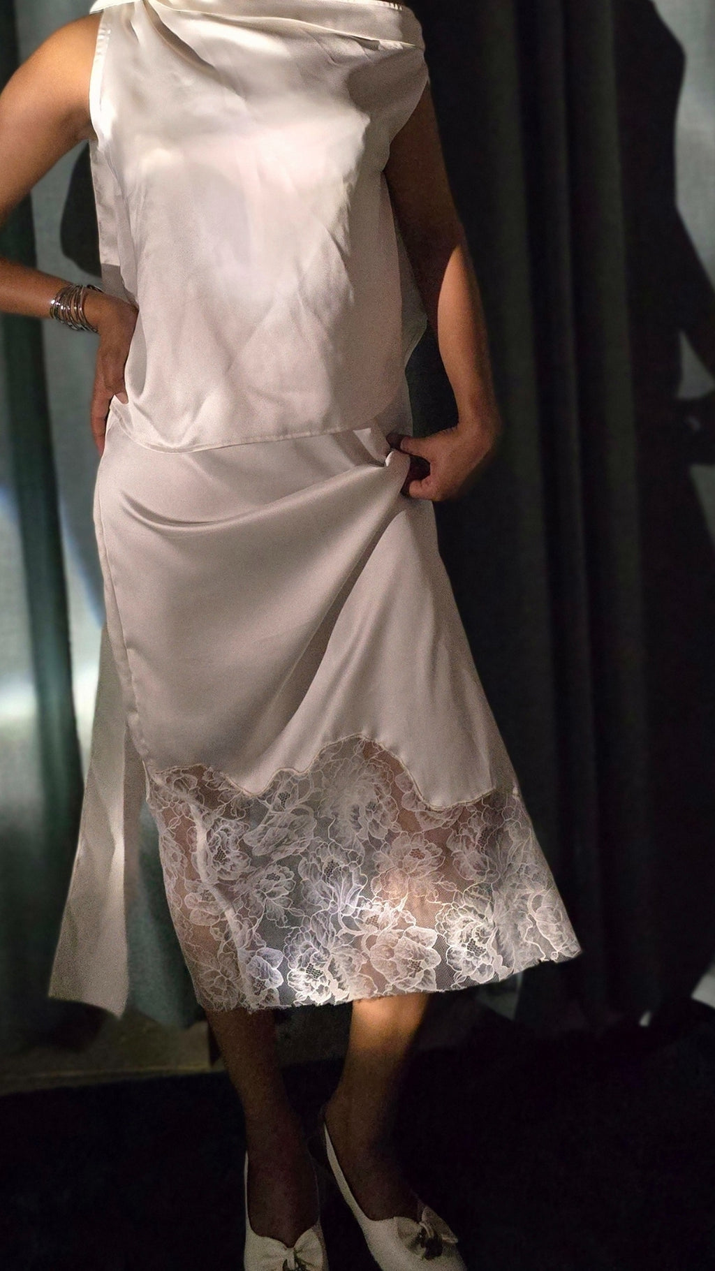 Ivory Peony Skirt