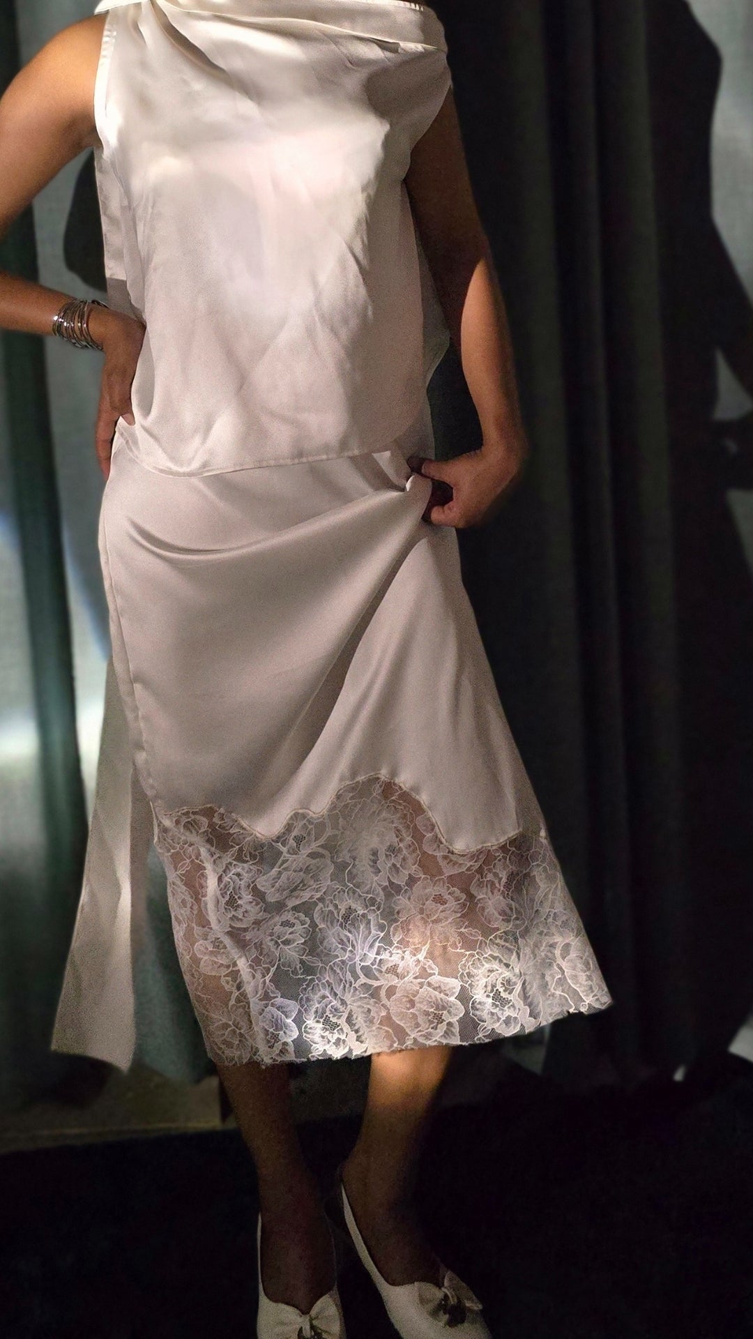Ivory Peony Skirt