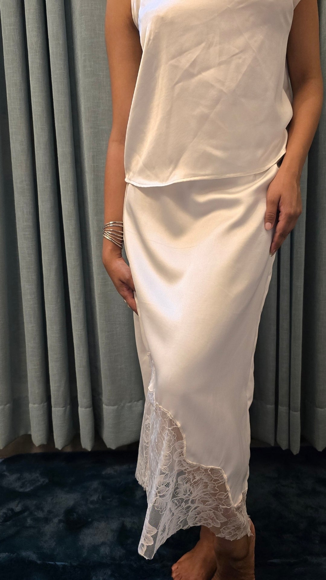 Ivory Peony Skirt